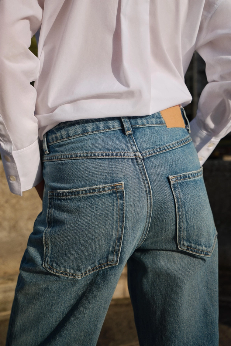 Джинсы z.03 regular fit с высокой талией макси длины