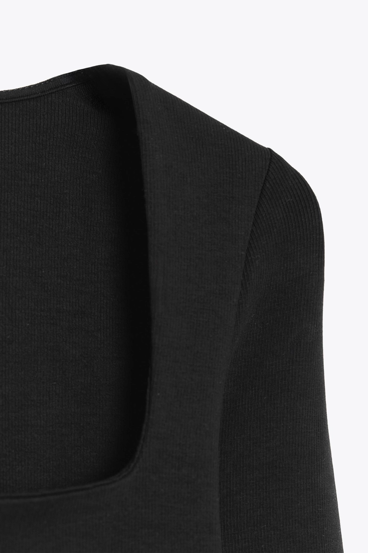 ФУТБОЛКА В РУБЧИК С ДЛИННЫМИ РУКАВАМИ