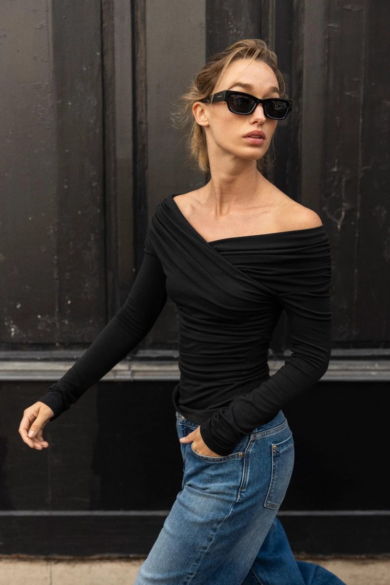 ЛЕГИНСЫ BOOTCUT С МЕТАЛЛИЧЕСКОЙ КНОПКОЙ