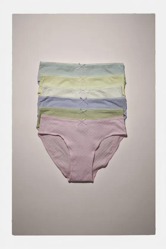 6–14 ЛЕТ/ НАБОР ИЗ ШЕСТИ ТРУСОВ ИЗ РЕЛЬЕФНОЙ ТКАНИ