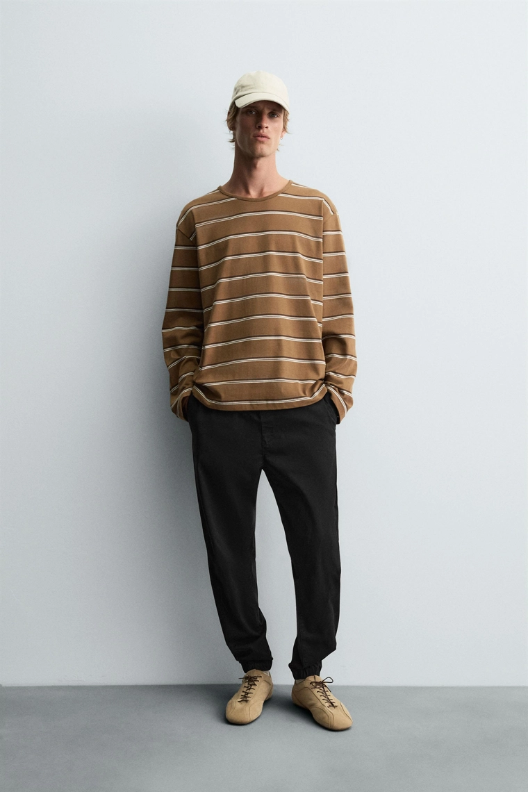 Брюки с завышенной талией slim fit jogger