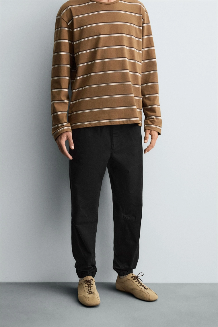 Брюки с завышенной талией slim fit jogger