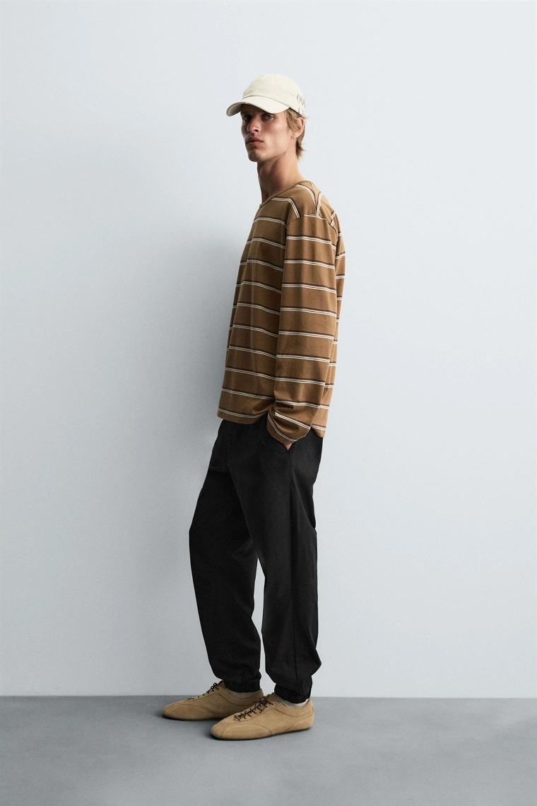 Брюки с завышенной талией slim fit jogger