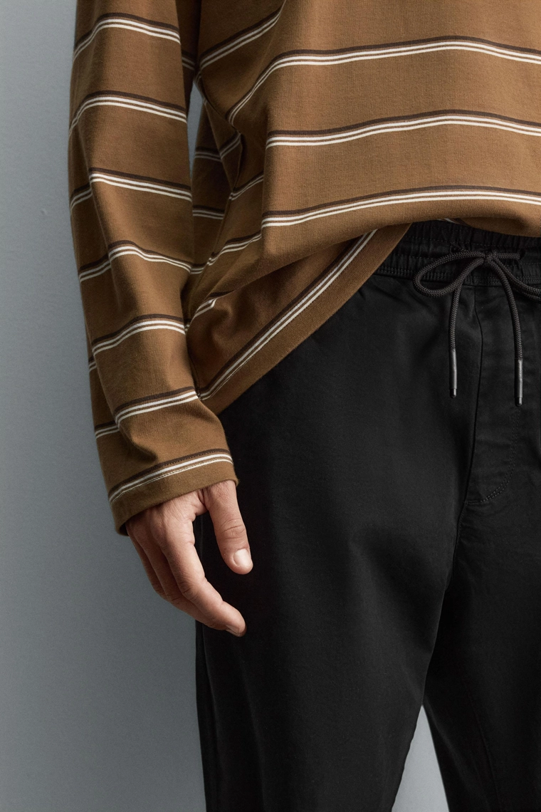 Брюки с завышенной талией slim fit jogger