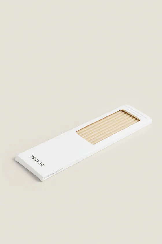 Набор тонких декоративных цилиндрических свечей (упаковка из 10 штук)