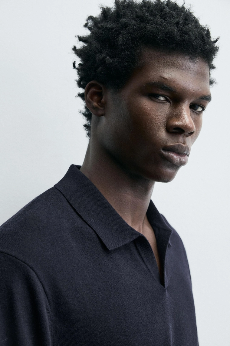 Поло из шерсти и шелка