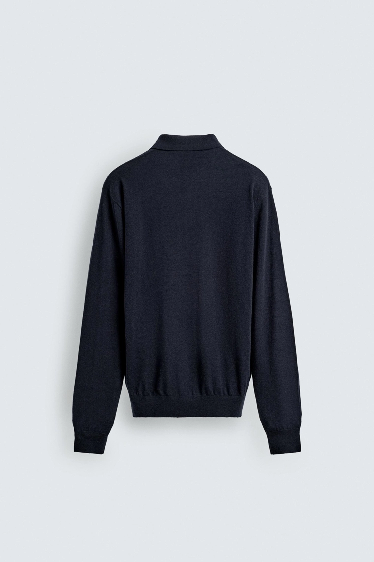 Поло из шерсти и шелка