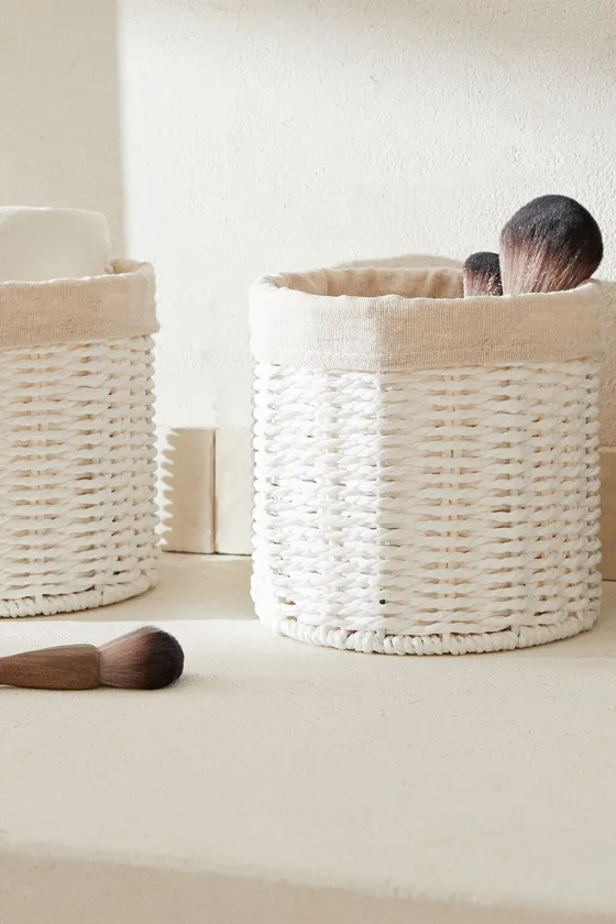 Круглый баул с льняной подкладкой