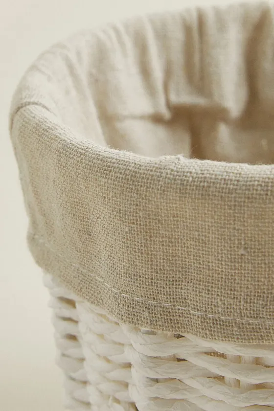 Круглый баул с льняной подкладкой