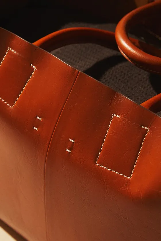 Кожаная сумка-шоппер