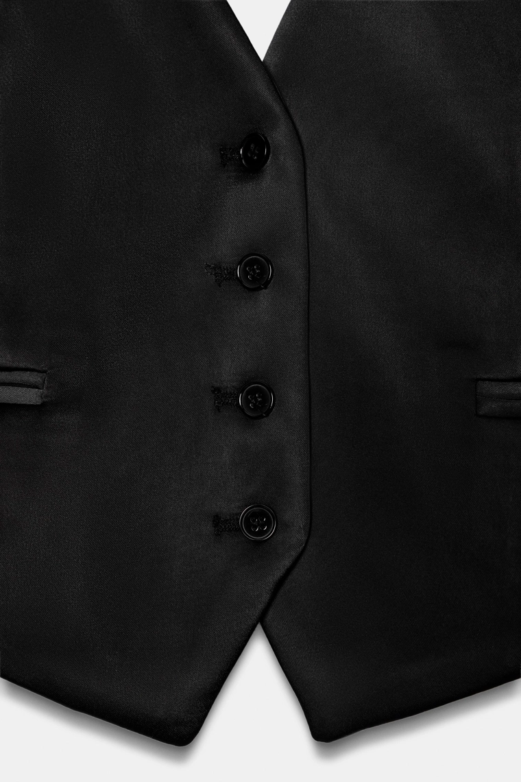 Жилет с перекрестной открытой спиной на шее