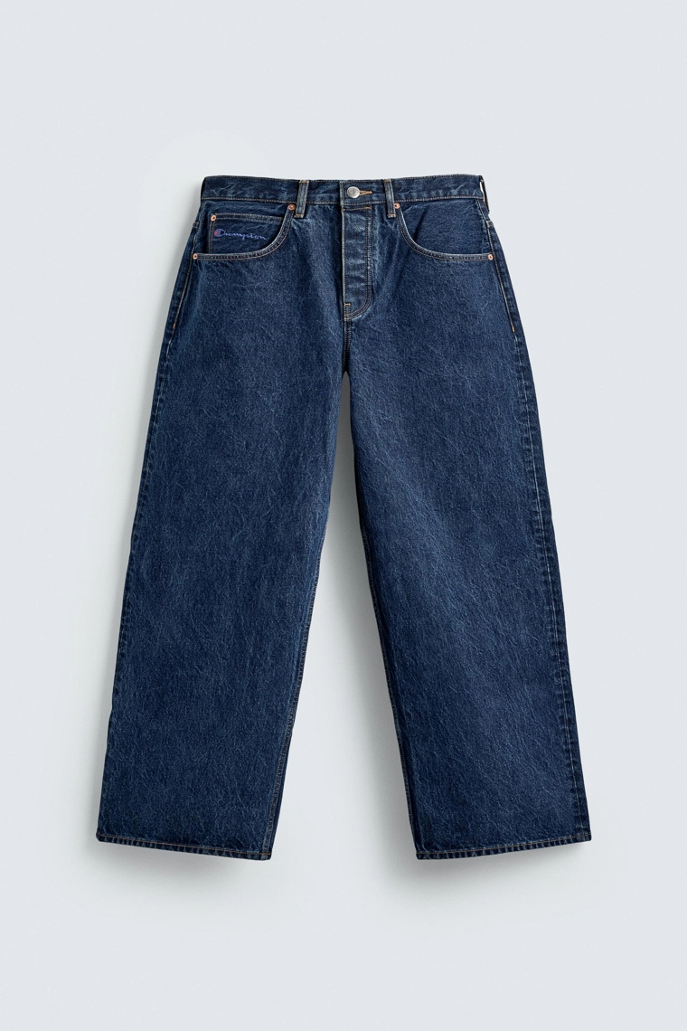 ДЖИНСЫ RELAXED FIT С ЛАМПАСАМИ