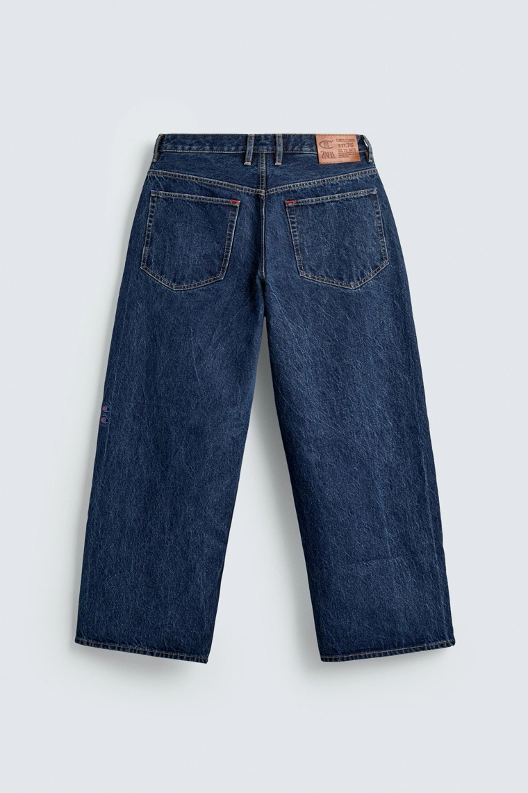ДЖИНСЫ RELAXED FIT С ЛАМПАСАМИ