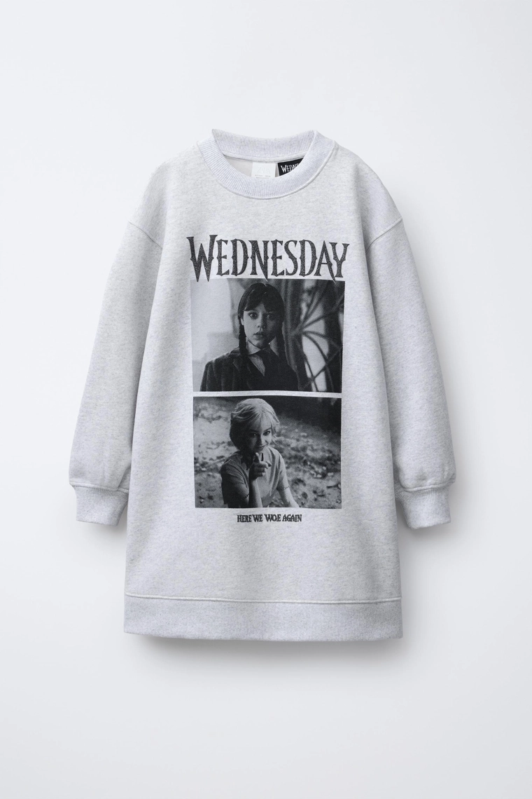 Плюшевое платье wednesday © с длинными рукавами