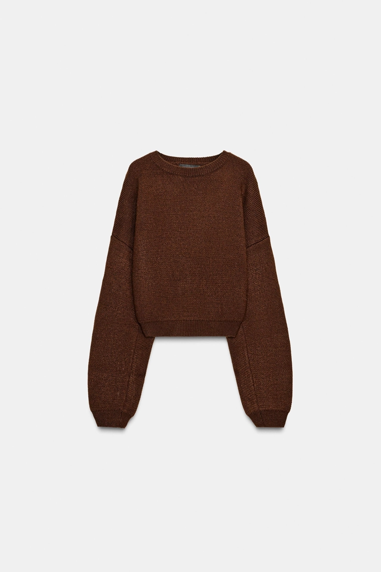 Джемпер из гладкой вязки