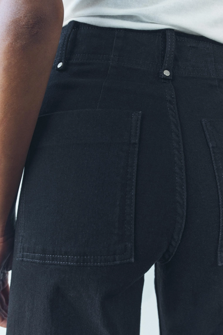 Джинсы с высокой талией широкого кроя коллекции zw