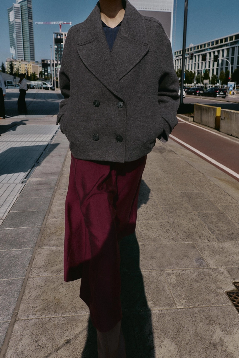 ДВУБОРТНОЕ ПАЛЬТО В СТИЛЕ OVERSIZE
