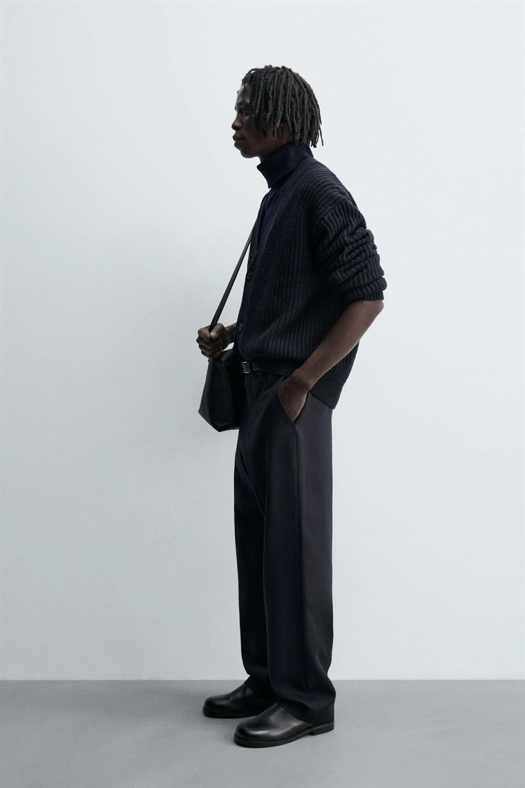 Кардиган с текстурным узором из ребристой ткани